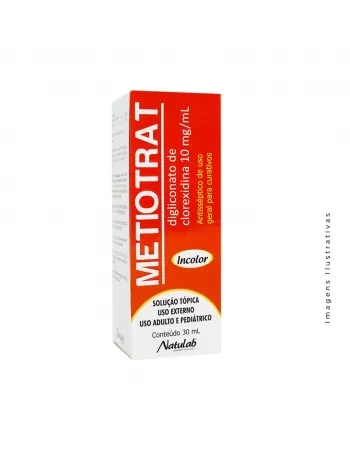 METIOTRAT SOLUCAO TOPICO 30ML CLOREXIDINA (NATULAB)