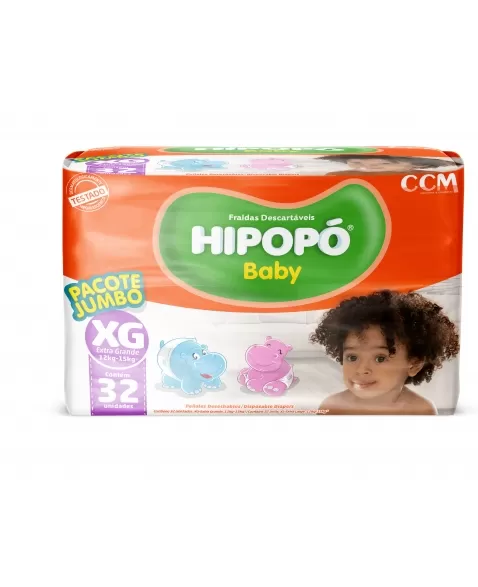 FRALDA HIPOPO BABY JUMBO XG C/32