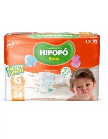 FRALDA HIPOPO BABY JUMBO G C/36 (CCM)