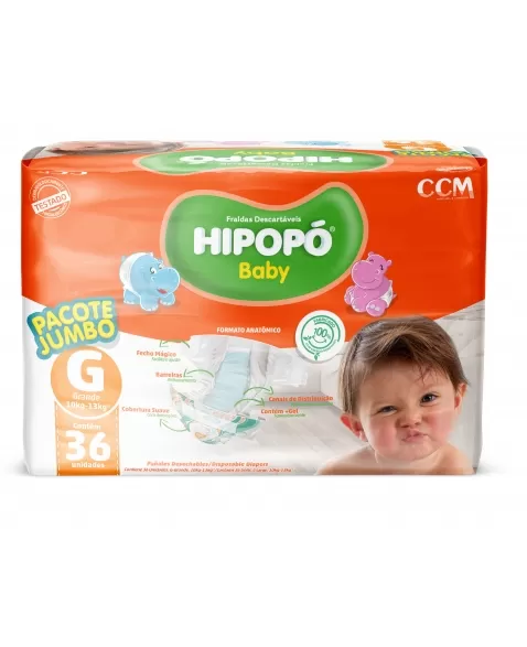 FRALDA HIPOPO BABY JUMBO G C/36