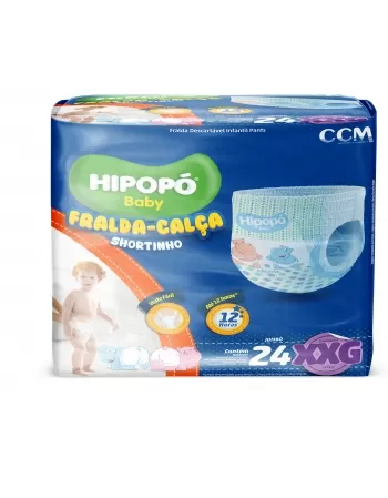 FRALDA CALCA HIPOPO BABY JUMBO XXG C/24 (CCM)