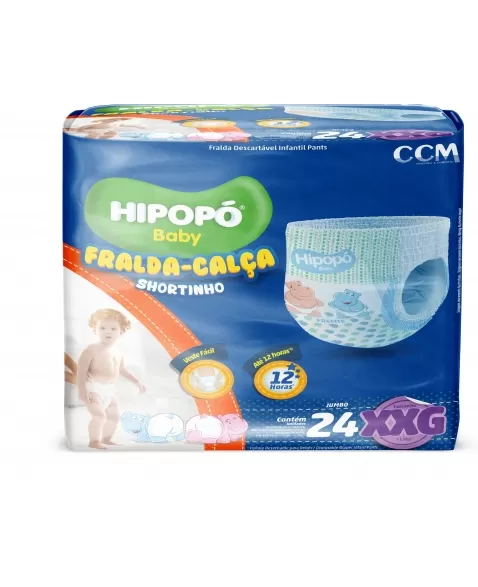 FRALDA CALCA HIPOPO BABY JUMBO XXG C/24 (CCM)