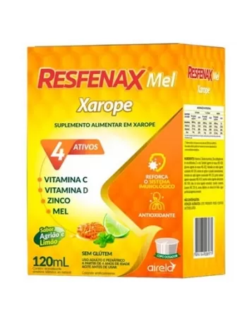 RESFENAX MEL XP.120ML VITAMINA C + VITAMINA D + ZINCO E MEL (AIRELA)