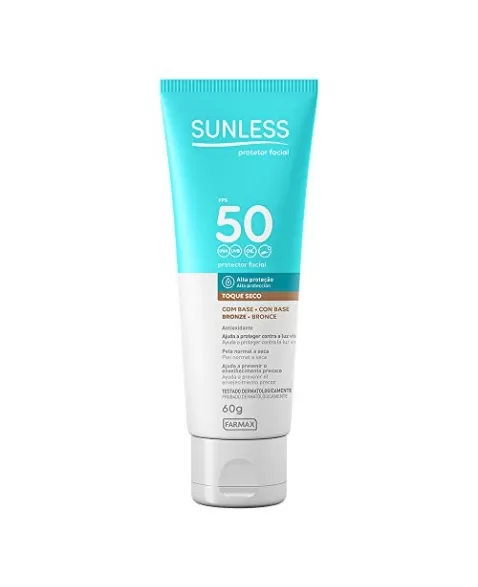 PROTETOR SOLAR SUNLESS FACIAL FPS 50 BRONZE 60G (FARMAX)