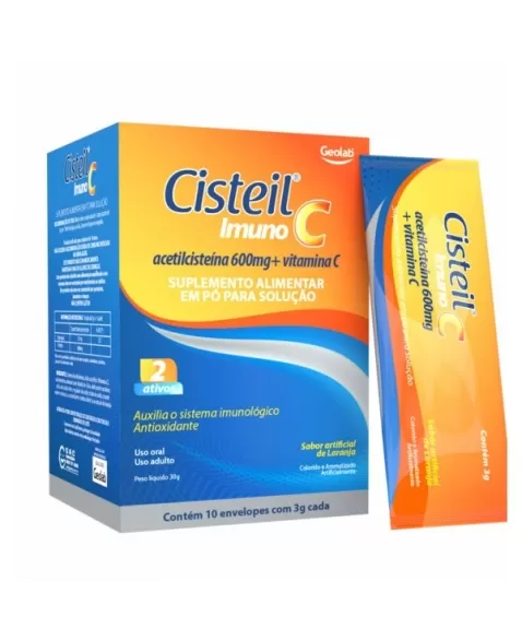 CISTEIL IMUNO C 600MG C/16 ENV.ACETILCISTEINA+VIT.C (GEOLAB)