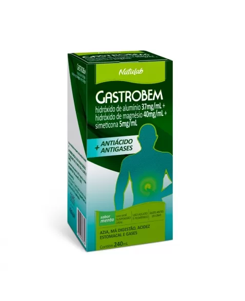 GASTROBEM SUSPENSAO 240ML HIDROXIDO DE ALUMINIO + HIDROXIDO DE MAGNESI (NATULAB)