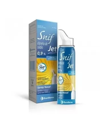 SNIF JET 0,9% SPRAY NASAL ADULTO E PEDIATRICO 100ML CLORETO DE SODIO (EUROFARMA)