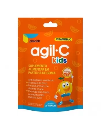 VITAMINA C GOMINHA AGIL-C KIDS LARANJA C/25 (PHARLAB)