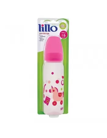 MAMADEIRA DESENHOS 240ML ROSA (807230) (LILLO)