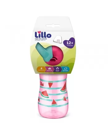 COPO EVOLUTION C/CANUDO 300ML ROSA (630231) (LILLO)