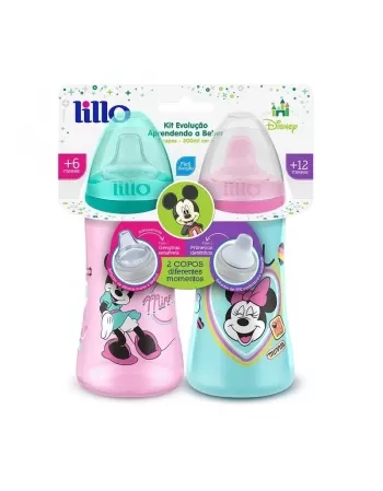 KIT C/2 COPOS DISNEY MINNIE 300ML (306832) (LILLO)