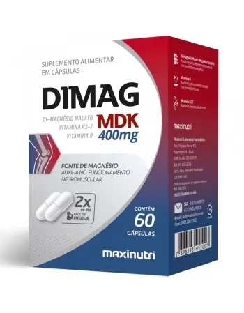 DIMAG MDK 400MG C/60CAPS DIMALATO DE MAGNESIO (MAXINUTRI)