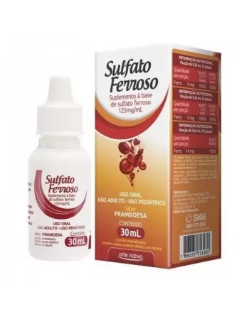 SULFATO FERROSO GOTAS 30ML (ARTE NATIVA)