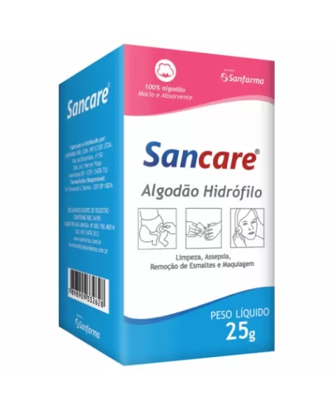 ALGODAO HIDROFILO 25G SANCARE (SANFARMA)