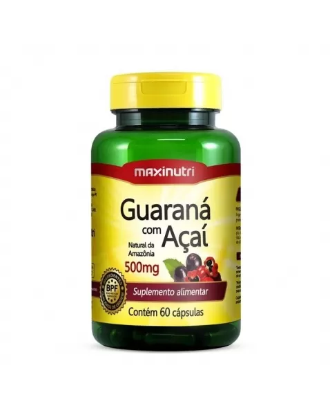 GUARANA C/ACAI 500MG C/60CAPS (MAXINUTRI)