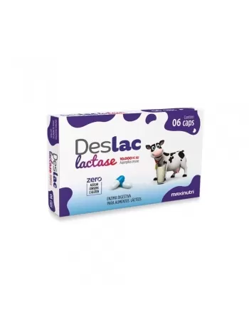 DESLAC 12 X 6CAPS LACTASE P/INTOLERANTES A LACTOSE (MAXINUTRI)