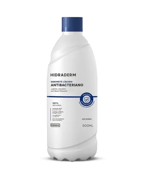 SABONETE LIQUIDO HIDRADERM REFIL ANTI-BACTERIANO 500ML (FARMAX)