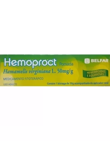 HEMOPROCT POMADA 30G C/1 APLICADOR P/HEMORROIDAS (BELFAR)