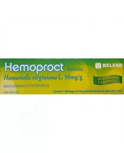 HEMOPROCT POMADA 30G C/1 APLICADOR P/HEMORROIDAS (BELFAR)