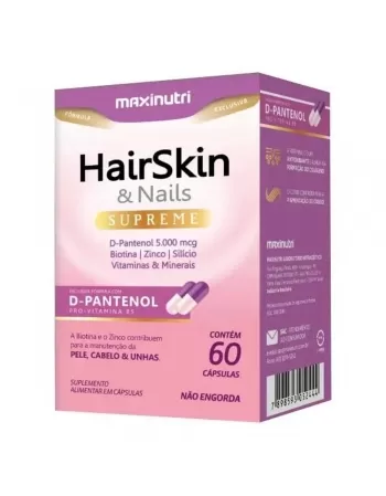 HAIRSKIN SUPREME D-PANTENOL C/60CAPS (MAXINUTRI)