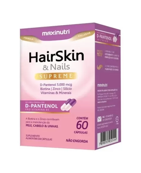 HAIRSKIN SUPREME D-PANTENOL C/60CAPS (MAXINUTRI)