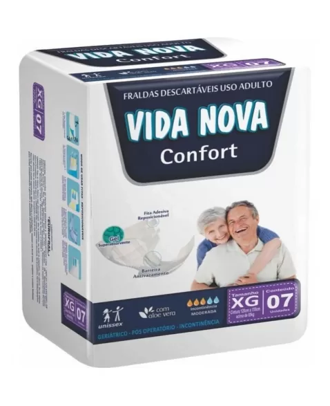 FRALDA GERIATICA VIDA NOVA CONFORT XG C/7 UND (EUROFRAL)