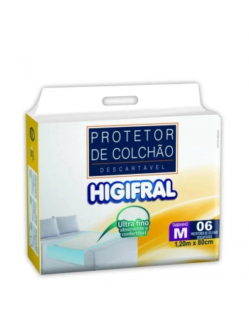 PROTETOR DE COLCHAO DESCARTAVEL HIGIFRAL M C/6 UND (EUROFRAL)