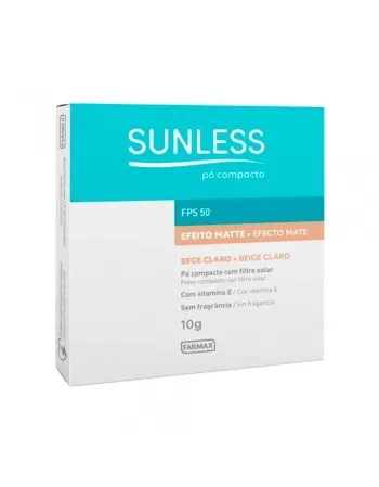 PO COMPACTO SUNLESS FPS50 BEGE MEDIO 10G (FARMAX)