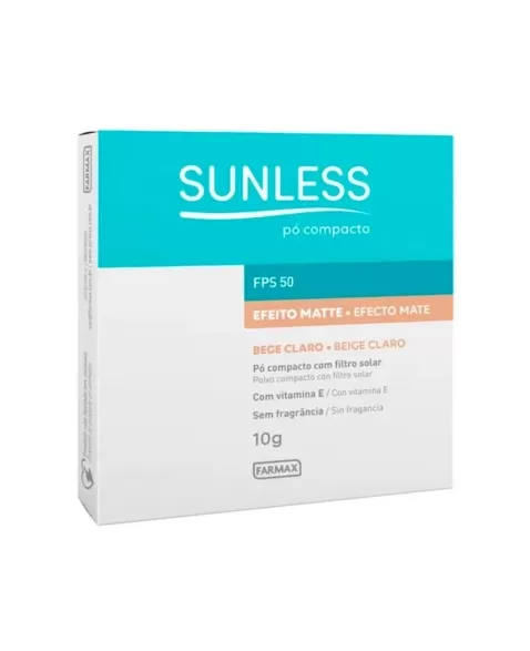 PO COMPACTO SUNLESS FPS50 BEGE MEDIO 10G (FARMAX)