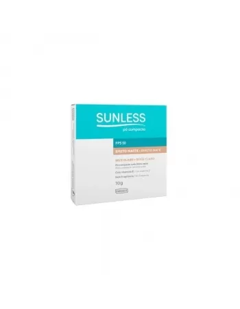 PO COMPACTO SUNLESS FPS50 BEGE CLARO 10G (FARMAX)