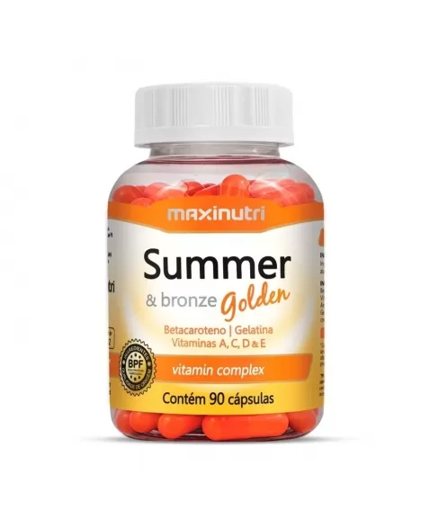 SUMMER BRONZE BETACAROTENO VITAMINAS E SILICIO C/90CAPS (MAXINUTRI)