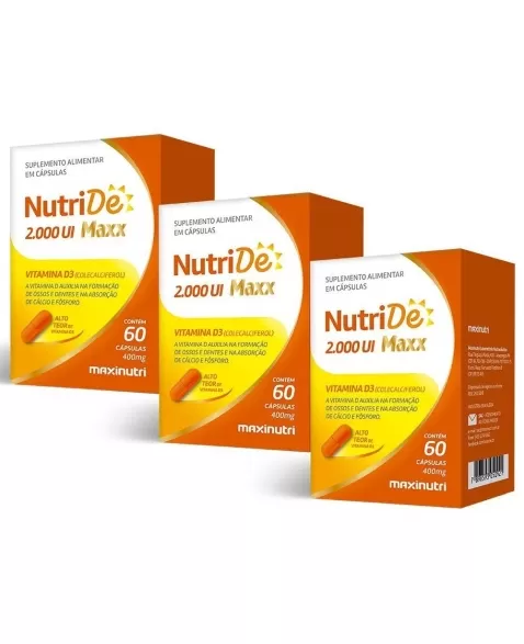 VITAMINA D 2.000UI C/60CAPS NUTRIDE (MAXINUTRI)