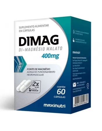 DIMAG 400MG C/60CAPS DIMALATO DE MAGNESIO (MAXINUTRI)