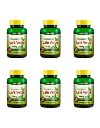 CAFE VERDE 500MG C/60CAPS COLINA CROMO MAGNESIO VITAMIN (MAXINUTRI)