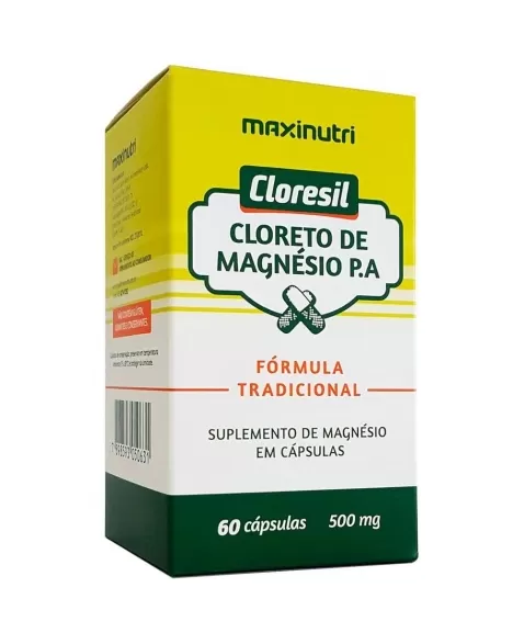 CLORETO DE MAGNESIO PA C/60CAPS CLORESIL (MAXINUTRI)