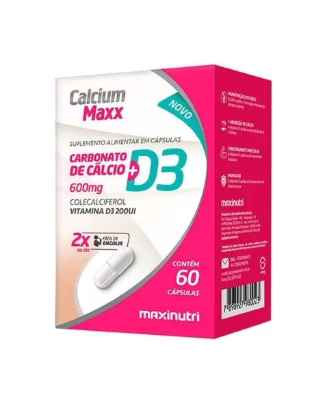 CALCIUM MAXX D3 C/60CAPS CARBONATO DE CALCIO (MAXINUTRI)