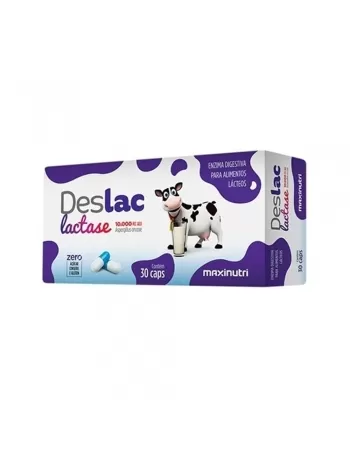 DESLAC C/30CAPS LACTASE P/INTOLERANTES A LACTOSE (MAXINUTRI)