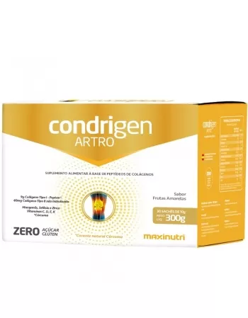 COLAGENO TIPO II CONDRIGEN ARTRO FRUTAS AMARELAS C/30 SACHE 10G (MAXINUTRI)