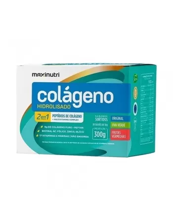 COLAGENO HIDROLISADO 2 EM 1 SACHE SORTIDOS C/30 10G (MAXINUTRI)