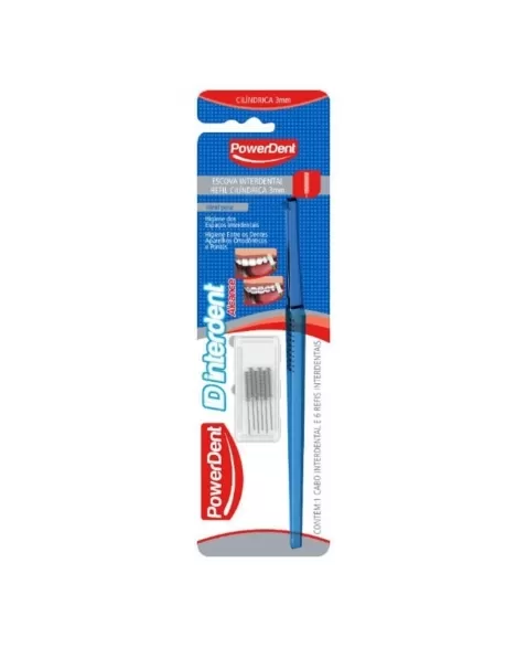 ESCOVA INTERDENTAL ALCANCE CILINDRICA 3MM (1250) (POWERDENT)