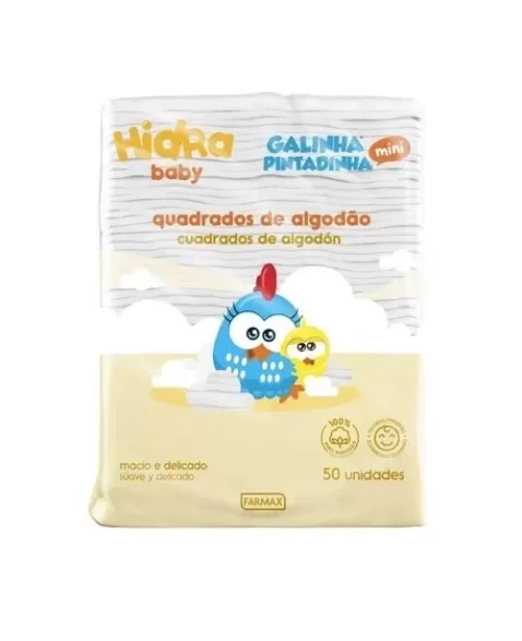 ALGODAO QUADULTO HIDRABABY GALINHA PINTADINHA C/50 UND (FARMAX)