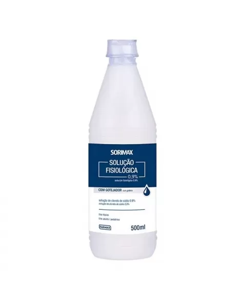 SORO FISIOLOGICO C/TAMPA 500ML SORIMAX (FARMAX)