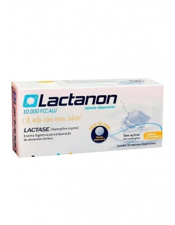 LACTANON C/30CPR LACTASE P/INTOLERANTES A LACTOSE (NOVA QUIMICA MARCA)