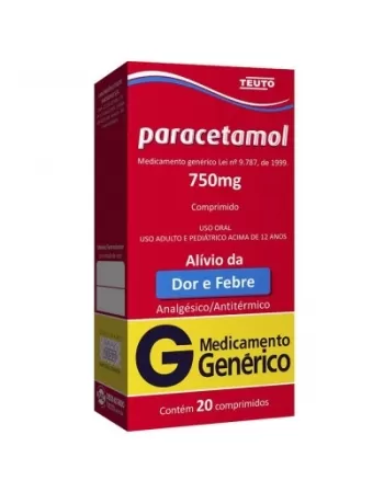 PARACETAMOL 750MG C/20CPR (TEUTO)