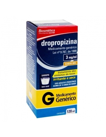 DROPROPIZINA XAROPE ADULTO 120ML (BIOSINTETICA)