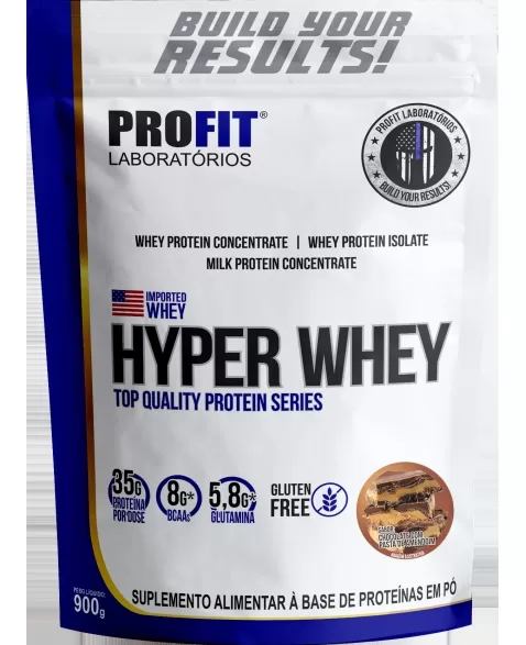 HYPER WHEY REFIL 900G CHOCOLATE C/ PASTA DE AMENDOIM