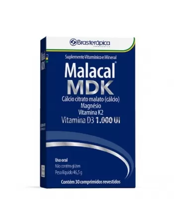 MALACAL MDK C/30CPR CALCIO+MAGNESIO+VIT.K2