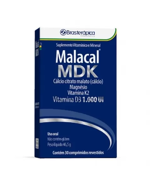 MALACAL MDK C/30CPR CALCIO+MAGNESIO+VIT.K2