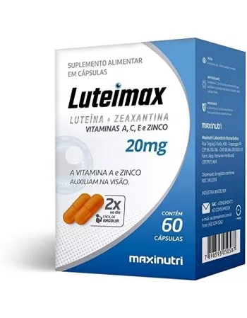 LUTEIMAX 20MG C/60CAPS LUTEINA ZEAXANTINA VITAMINA S (MAXINUTRI)