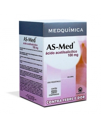 AS-MED 100MG INFANTIL 10 X 20CPR ACIDO ACETILSALICILICO (AAS) (MEDQUIMICA)